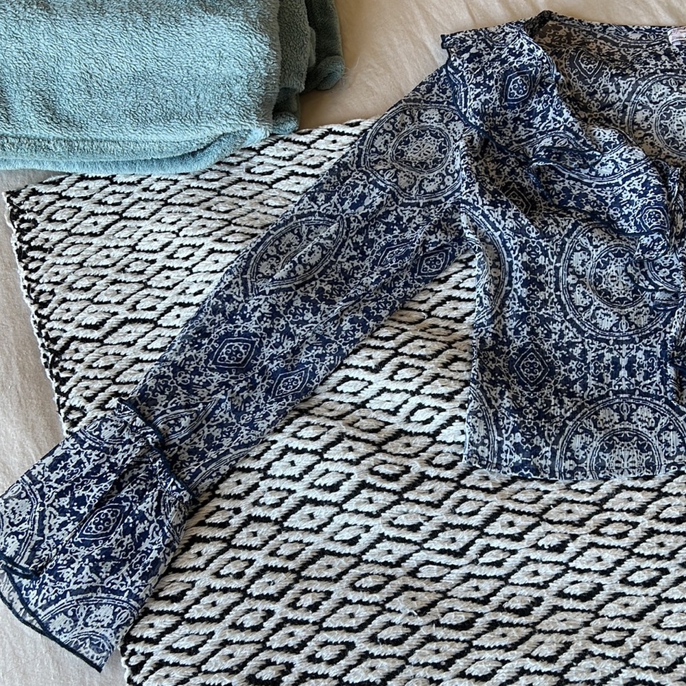 Sheer Ruffle Top - Picture 2 of 3